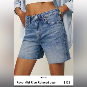 Raye Mid Rise Relaxed Jean Shorts size 28, Colorado